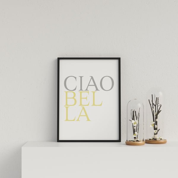 Italian Typography Ciao Bella Y&G V1