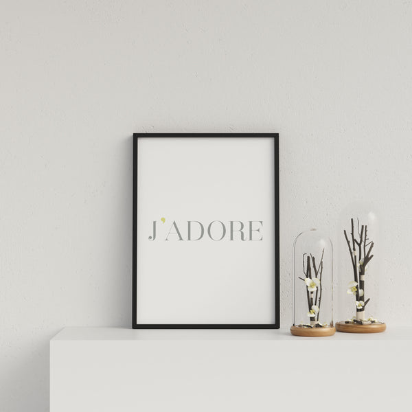 French Typography J'Adore Y&G