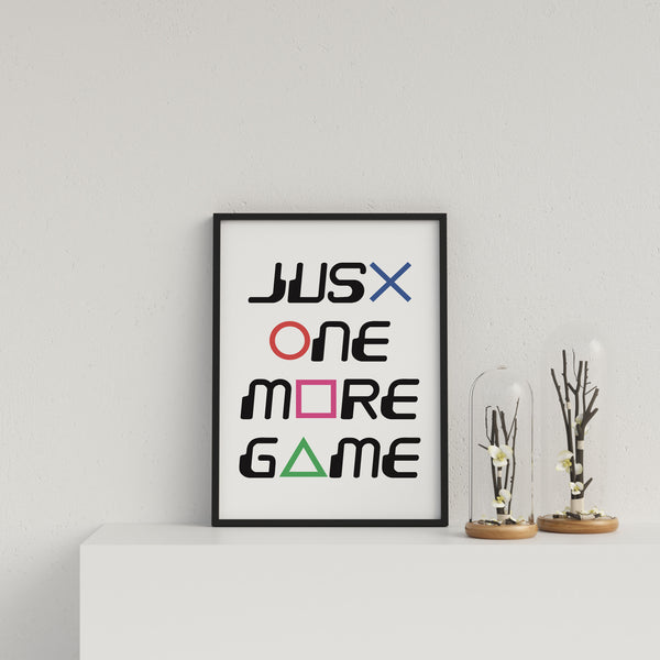 Typography Just One More Game V1