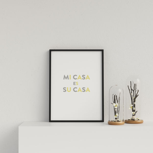 Typography Mi Casa V5 Y&G On W