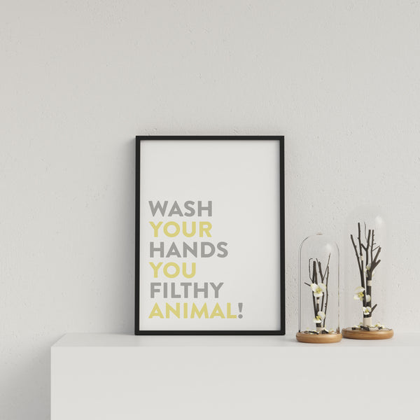 Typography Wash Your Hands V2 Y&G