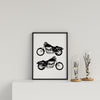 Cool Motorbikes On White Background