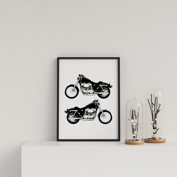 Cool Motorbikes On White Background