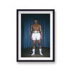 A Serious Young Ali Poses For Portrait In Full Fight Kit Vintage Icon Print