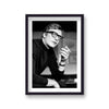 Michael Caine Portrait In Conversation Smoking Cigarette Vintage Icon Print