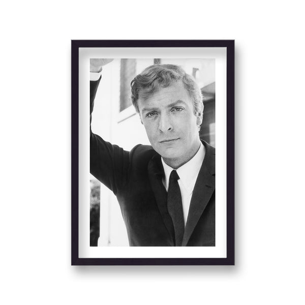 Michael Caine Portrait Wearing Tailored Suit Leaning On Wall Vintage Icon Print