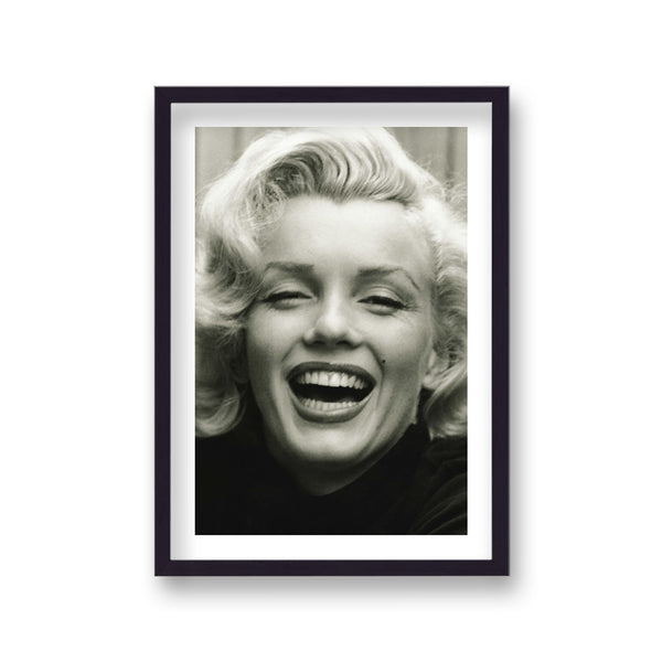 Marilyn Monroe Portrait Smiling In Stylish Black Sweater Vintage Icon Print