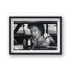 Marilyn Monroe Portrait In Car Eating Burger In Drive-Thru Vintage Icon Print