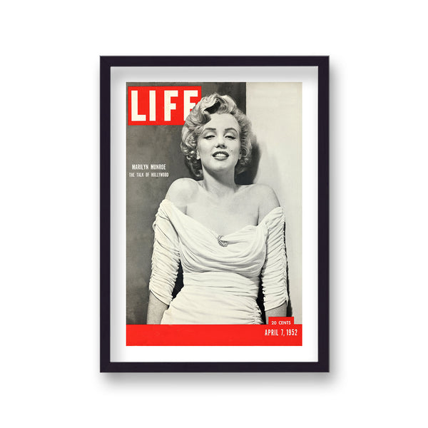 Marilyn Monroe Iconic Portrait Life Magazine Cover 1952 In Glamorous Off The Shoulder Dress Vintage Icon Print