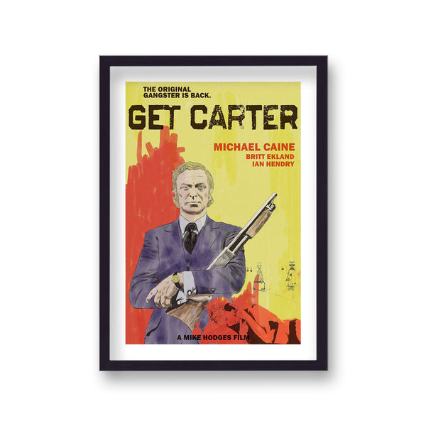 Michael Caine As Jack Carter Vintage Publicity Poster For Get Carter Graphic Design 2 1971