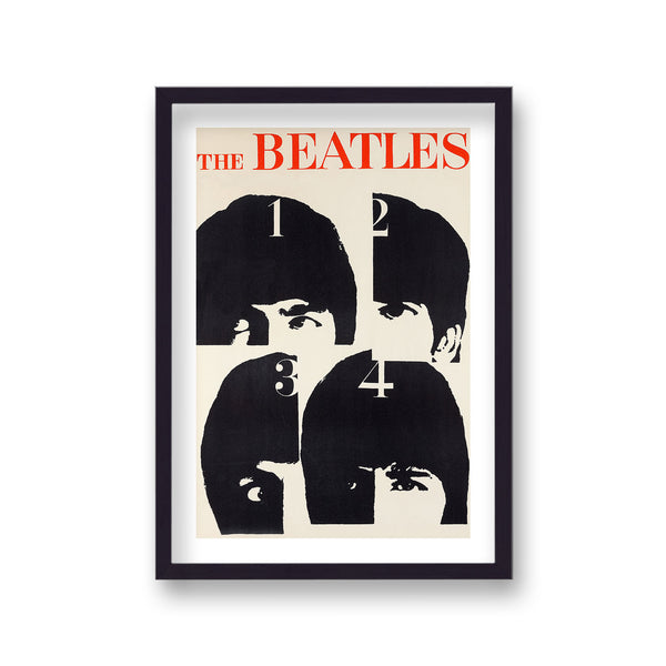 The Beatles Fab Four Vintage Promotional Poster