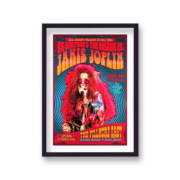 Janis Joplin Live Vintage Music Poster 1