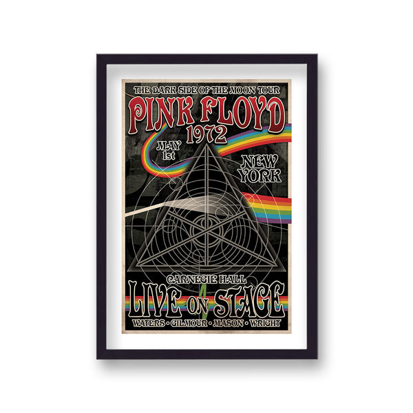 Pink Floyd The Dark Side of the Moon Tour Live on Stage Vintage Music Poster