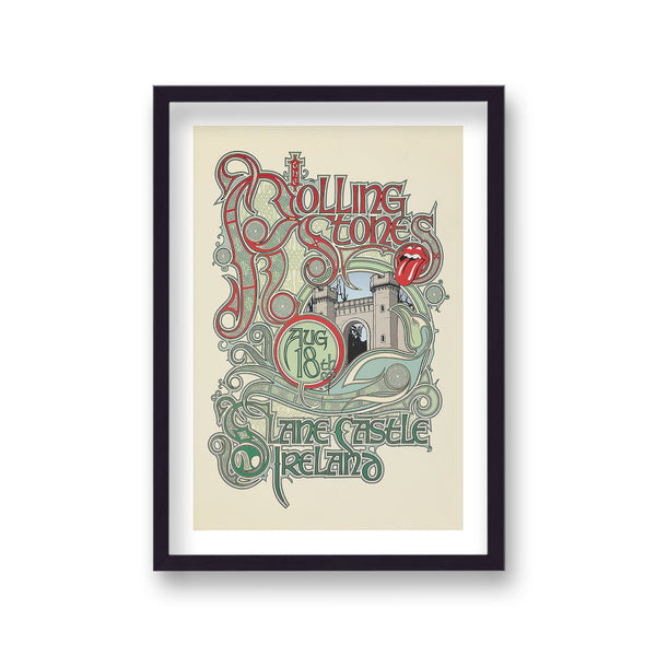 The Rolling Stones Slane Castle Irelan Vintage Music Poster