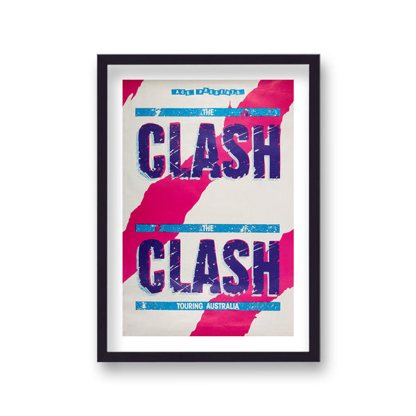 The Clash Australian Tour Vintage Music Poster