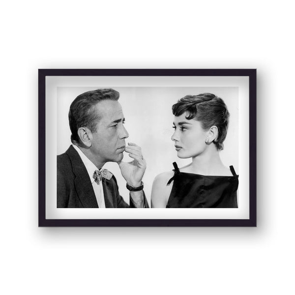 Audrey Hepburn Humphrey Bogart In Scene From Sabrina 1954 Vintage Icon Print