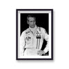 Paul Newman Portrait In White Motor Racing Suit Vintage Icon Print