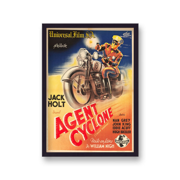 Agent Cyclone Cult Movie French Vintage Movie Print