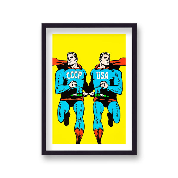 Cccp & Usa Superman Pop Art Print