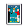 Pan Am Airlines Paris Gendarme & Waiter Vintage Travel Print