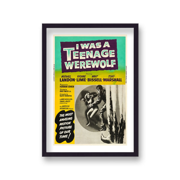 I Was A Teenage Werewolf Vintage Movie Poster