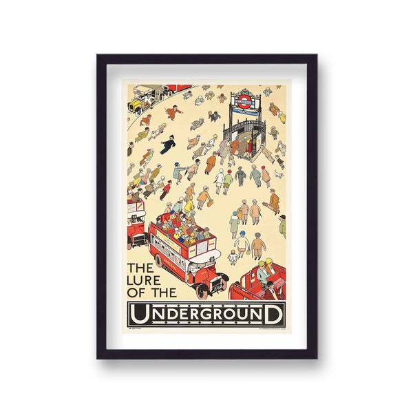 The Lure Of The Underground Graphic Vintage Travel Print