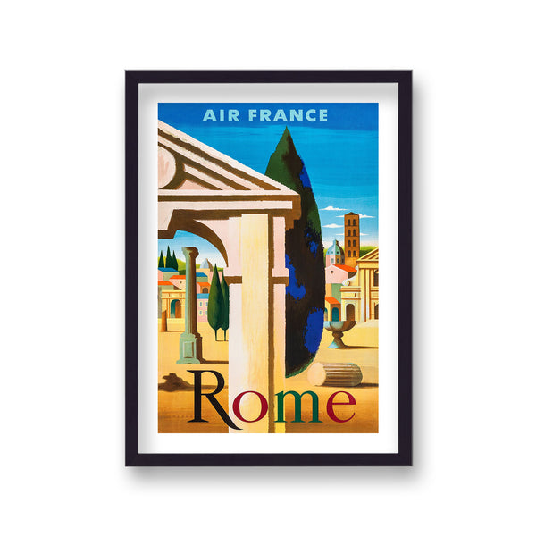 Air France Rome Graphic Vintage Travel Print