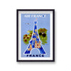 Air France Eiffel Tower Graphic France Vintage Travel Print