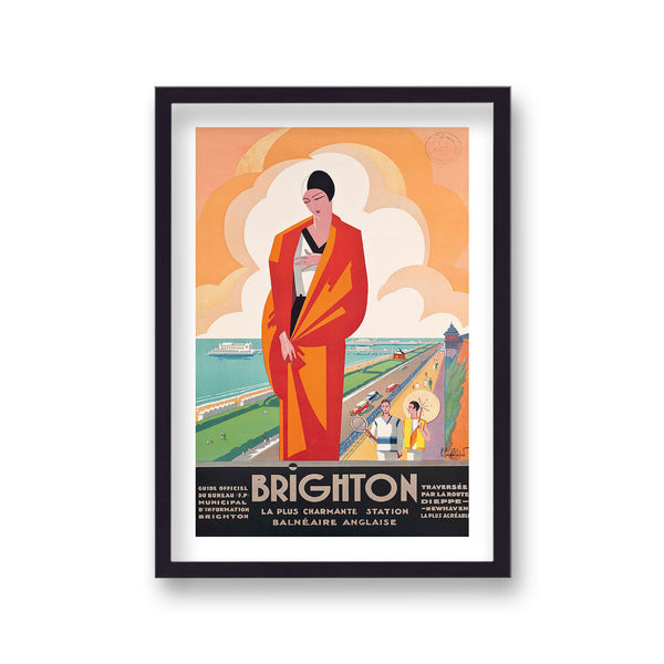 Brighton Art Deco French Vintage Travel Print