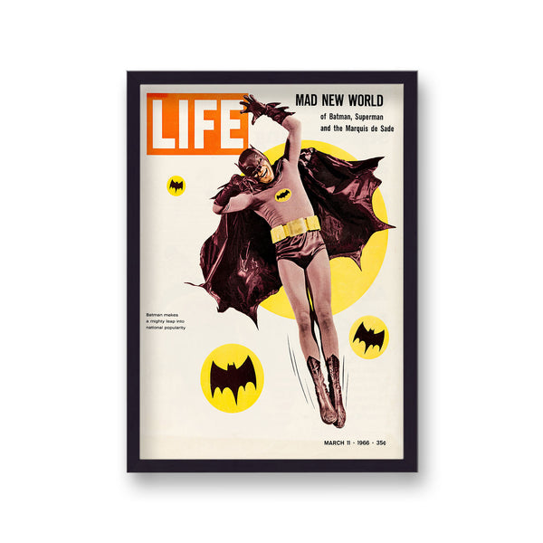 Life Magazine Cover 1966 Adam West As Batman Vintage Print