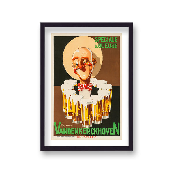 Brasserie Vandenkerckhoven Smiling Man In Hat Surrounded By Beer