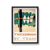 Twickenham By Tram Vintage Graphic Art Advertising Print