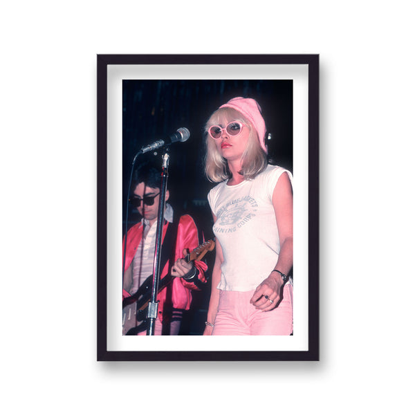 Debbie Harry Live On Stage With Blondie Pink Beret Pink Shades Pink Trousers
