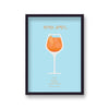 Cocktail Art Print Aperol Spritz Borderless