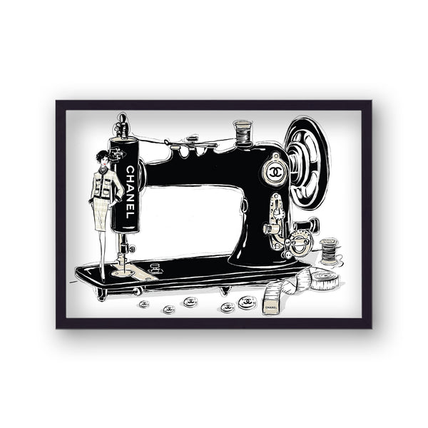 Megan Hess Chanel Vintage Sewing Machine