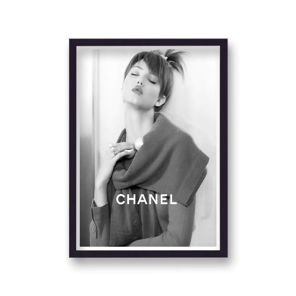 Vintage Chanel Cashmere Black And White