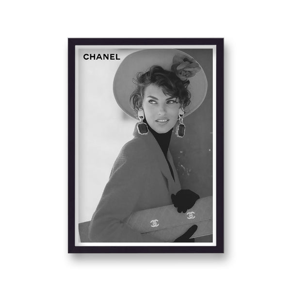 Vintage Chanel Bag Linda Evangelista Black And White