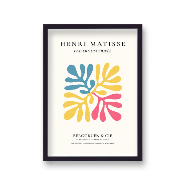 Matisse Pink Yellow & Blue 1953 Vintage Art Print