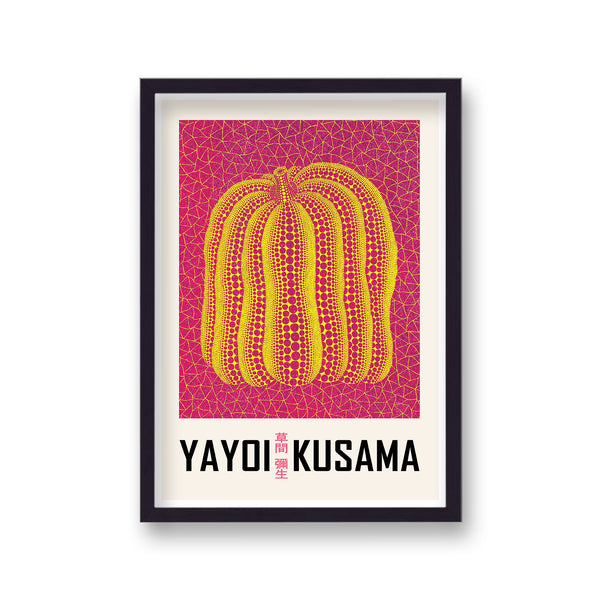 Yayoi Kusama Yellow Pumpkin On Pink Art Print