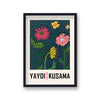 Yayoi Kusama Flowers On Black Art Print