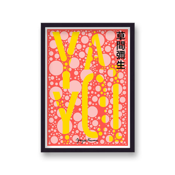 Yayoi Kusama Yayoi Yellow Typography Art Print