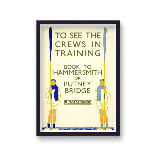 The Boat Race Putney Bridge Vintage Print V1