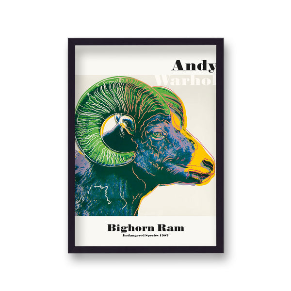 Andy Warhol Endangered Bighorn Ram Art Poster
