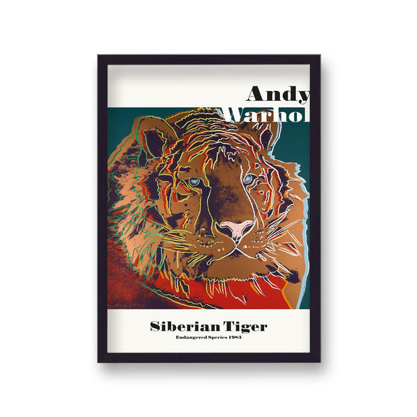 Andy Warhol Endangered Siberian Tiger Art Poster V1