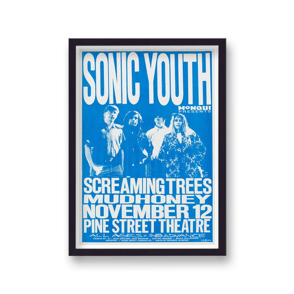 Sonic Youth Screaming Trees Mudhoney Vintage Gig Art Poster