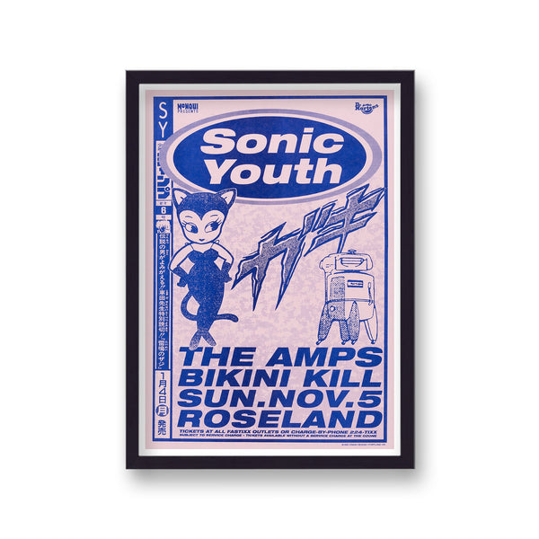 Sonic Youth The Amps Bikini Kill Vintage Gig Art Poster