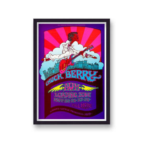 Chuck Berry Live Filmore West Vintage Gig Poster Art