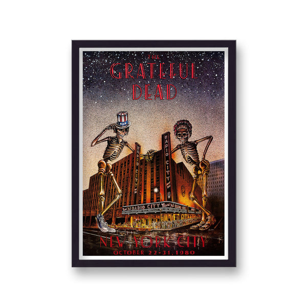 The Grateful Dead Radio City New York 1980 Vintage Art Poster