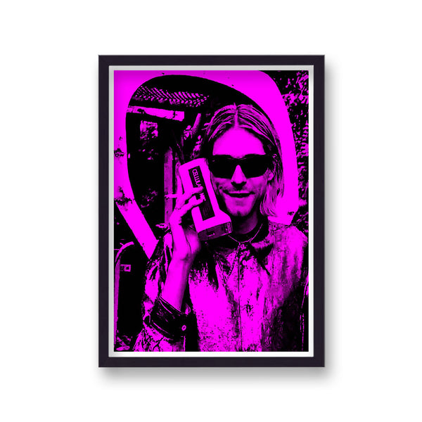 Kurt Cobain Nirvana Brick Phone Pop Art Print