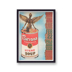 Nirvana Live Roma In Utero Vintage Poster Art